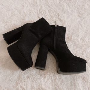 Suede ankle boots